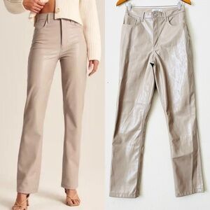Abercrombie & Fitch SIZE 28 LONG faux leather The ‘90s Ultra High Rise pants